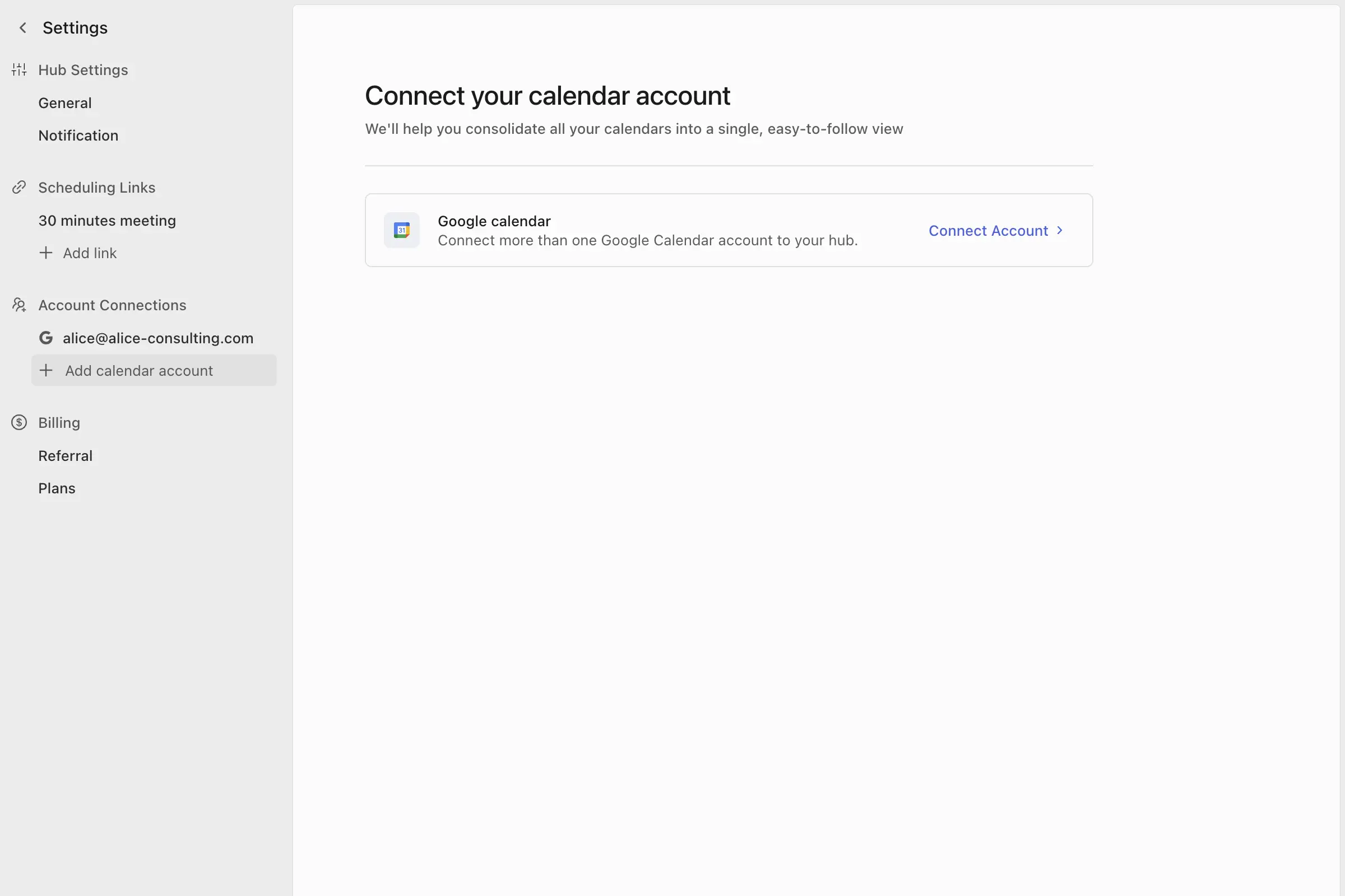 Connect Google Calendar